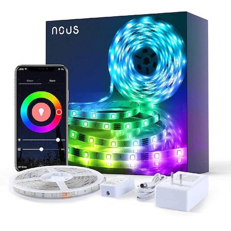 Banda LED RGB Nous F1, 5m, Wi-Fi, Comandă Vocală