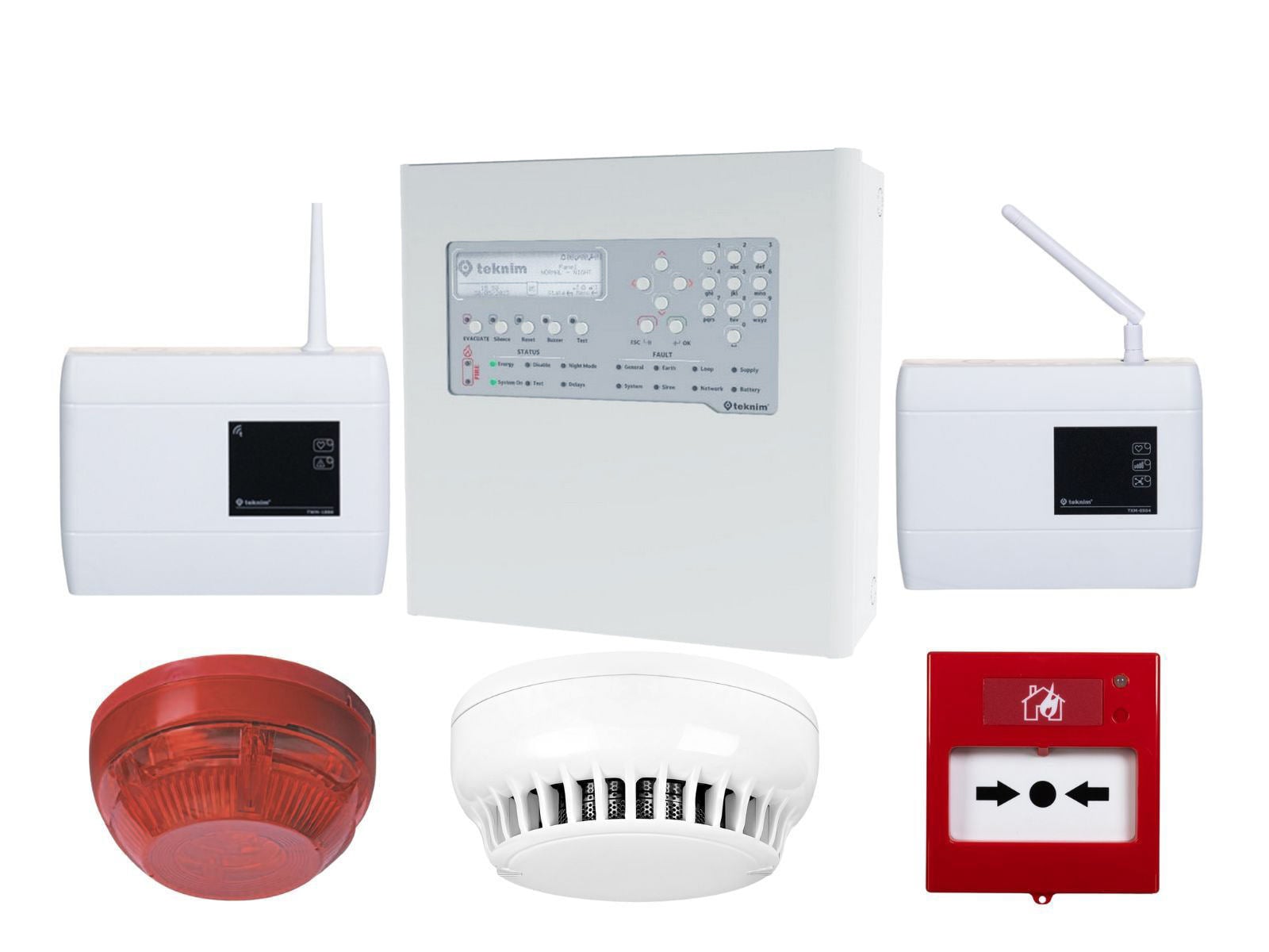 Kit Detectie Incendiu Teknim Adresabil Wireless
