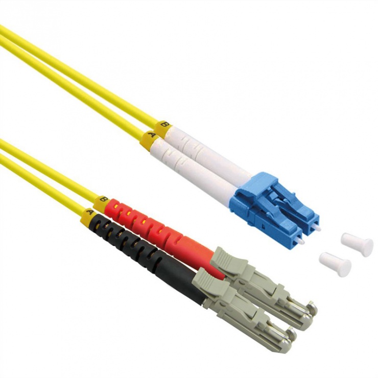 Cablu Fibra Optica Duplex LSH/APC-LC/UPC 0.5m Roline