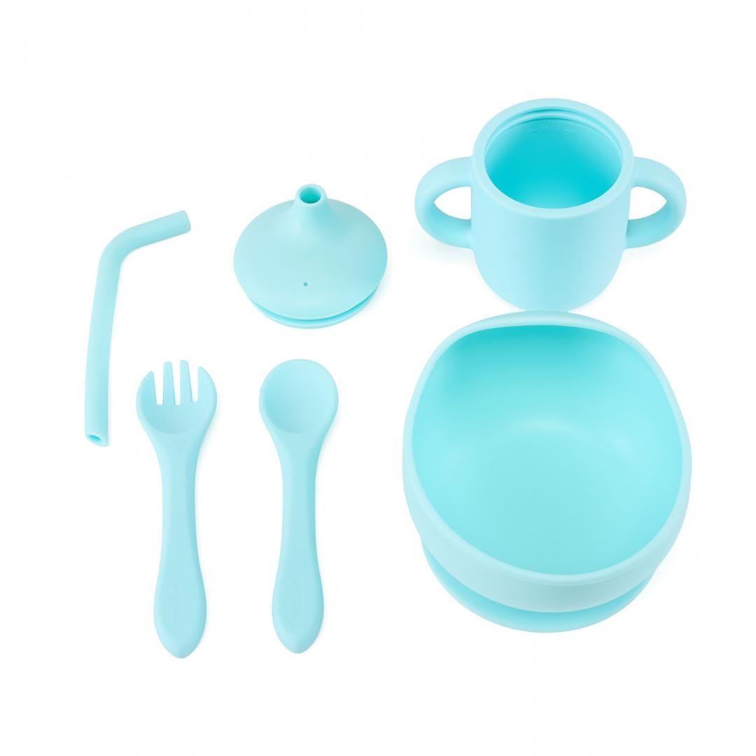 Set Diversificare Silicon 4 Piese U-Grow Albastru | Bebe 6+ Luni - imagine 4