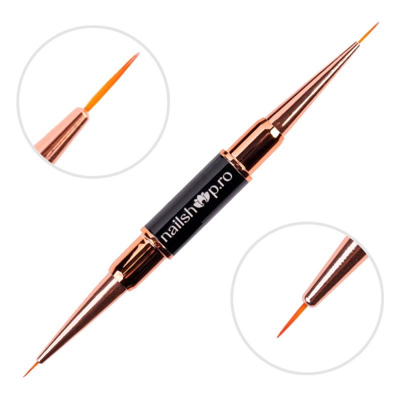 Pensula Nail Art Nailshop 2-in-1, 00XS si 00S