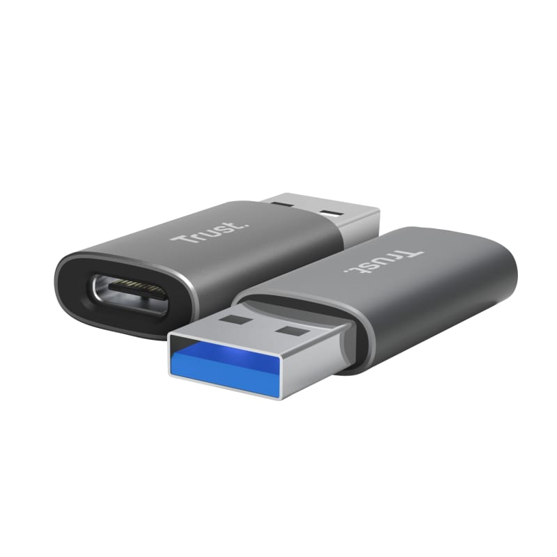 Adaptor Trust Calyx USB-A la USB-C, Gri - Conectivitate Rapidă - imagine 2