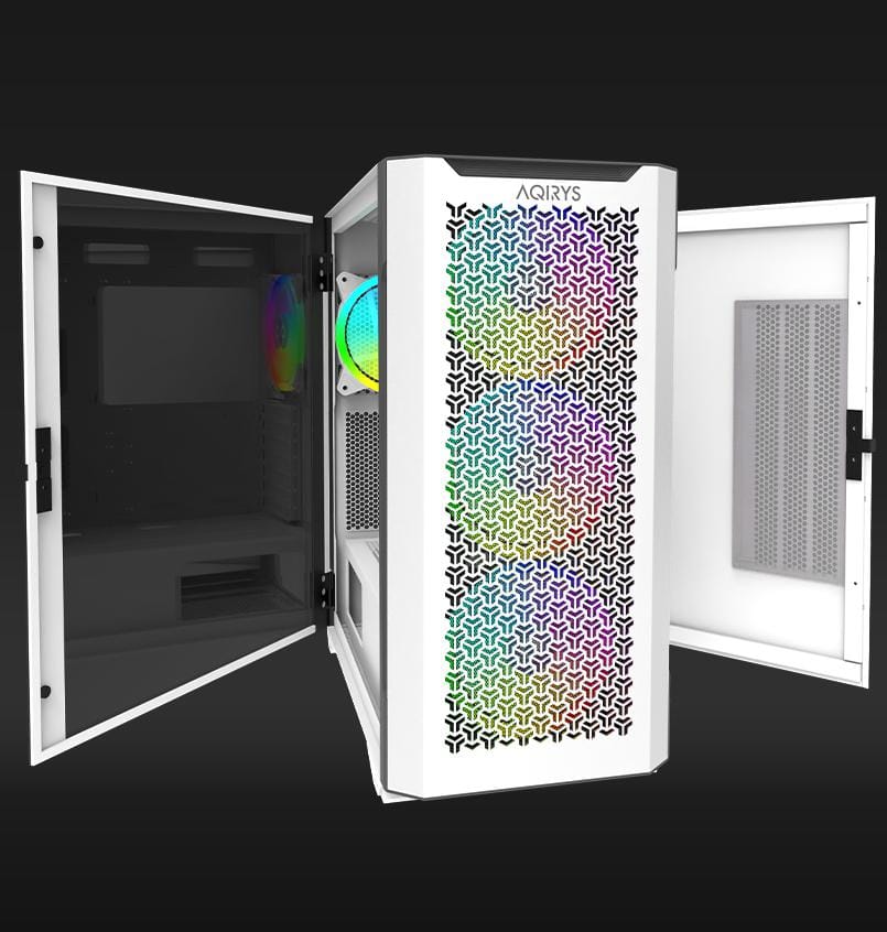 Carcasa AQIRYS AQUILLA Mid Tower ARGB ALB - Tempered Glass - imagine 6