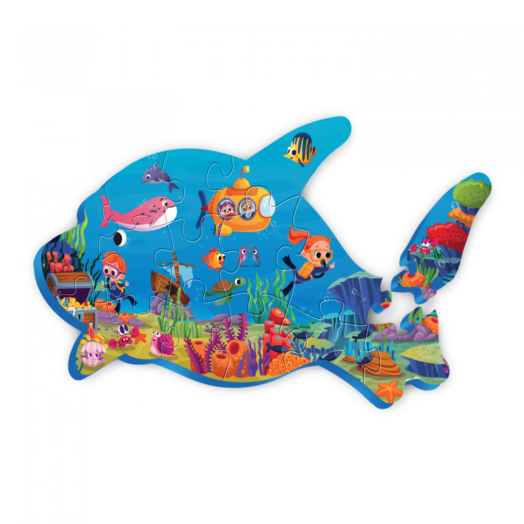 Puzzle MEGA 15 Piese - Set Asamblare pentru Copii - imagine 3
