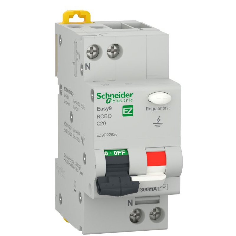 RCBO Schneider Easy9 1P+N 20A