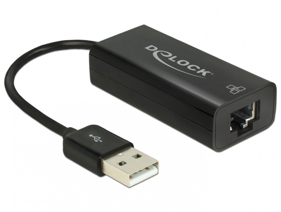 Adaptor USB 2.0 la LAN 10/100 Mbps, Delock