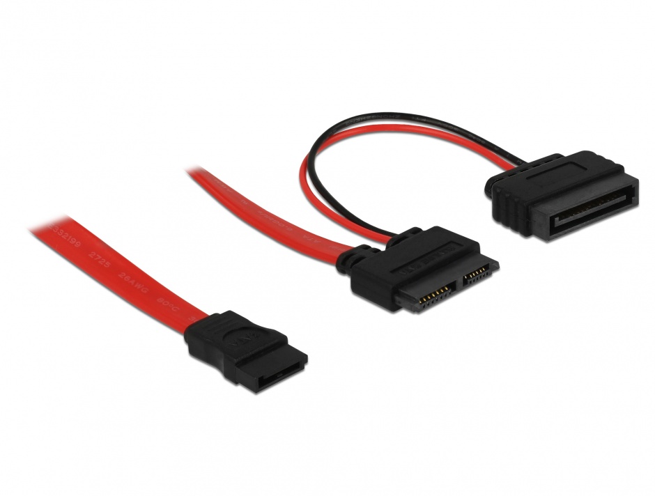 Cablu Slim SATA 13-7 pini Delock 50cm