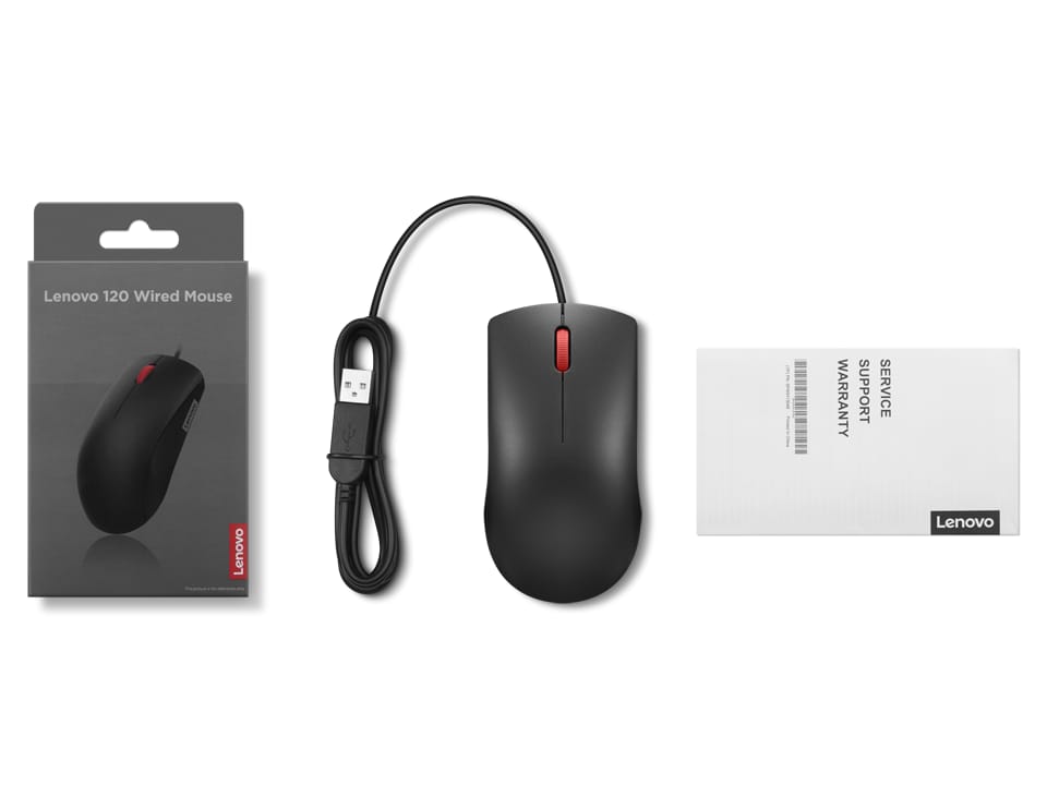 Mouse Lenovo 120 USB 1600DPI - Ergonomic și Precis - imagine 8