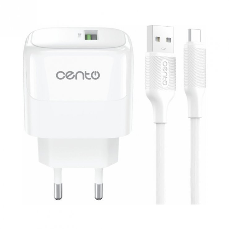 Încărcător Priză USB-A 18W CENTO + Cablu