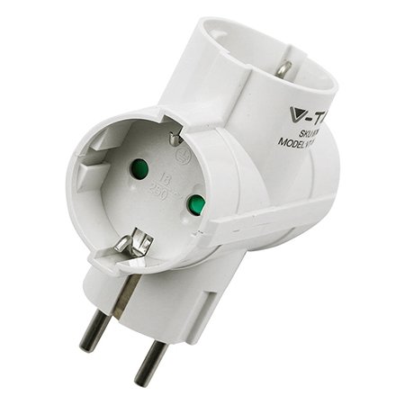 Adaptor 3 Prize V-TAC 16A, 3680W