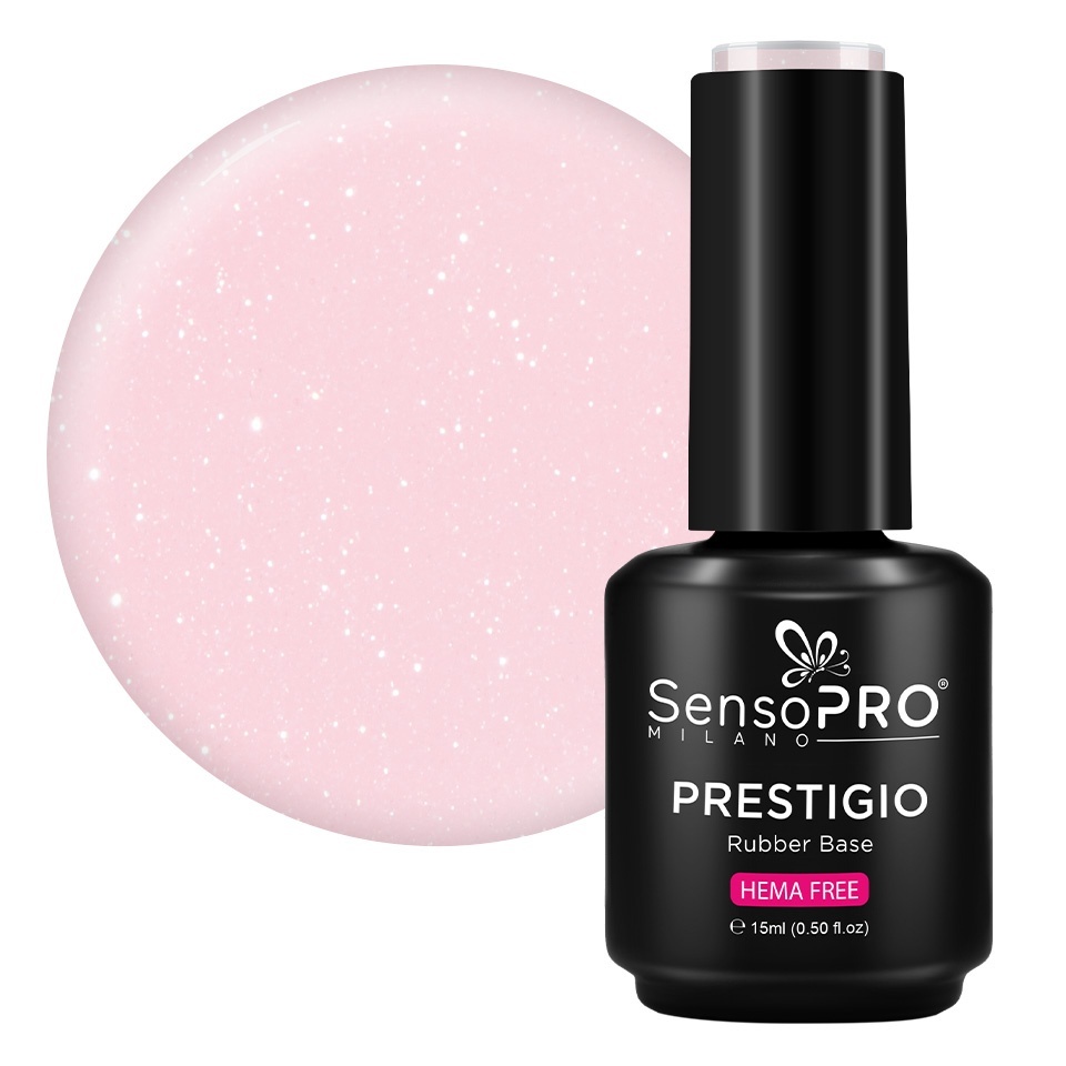 Rubber Base Prestigio Hema Free Peachy Daydream 15ml - imagine 2