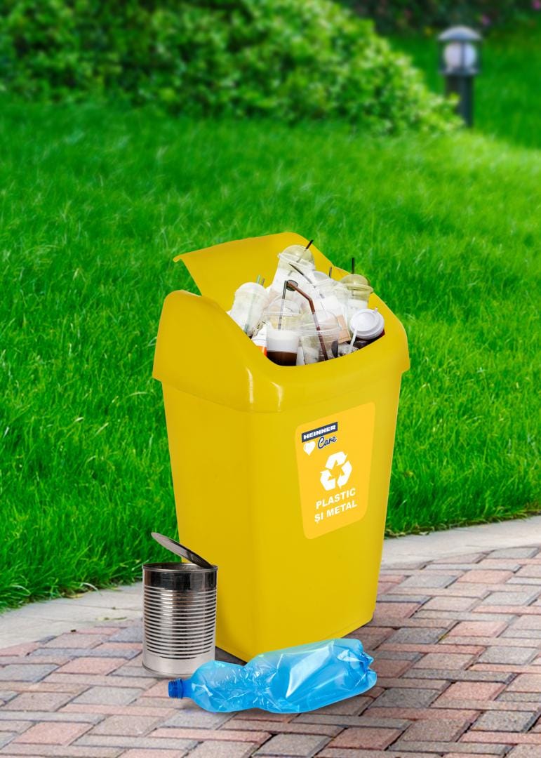 Coș Gunoi HEINNER HR-AL-35G 35L Galben - imagine 3