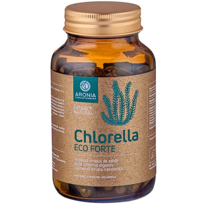 Chlorella ECO Forte 120cps Aronia - Detoxifiere
