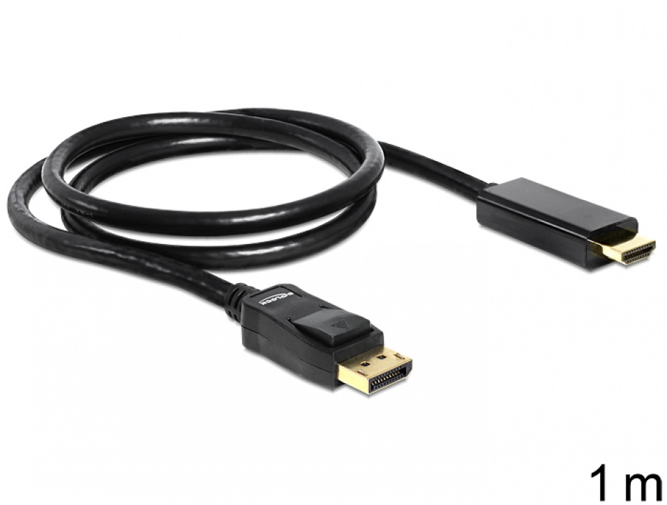 Cablu DisplayPort la HDMI 1m, Delock 82586