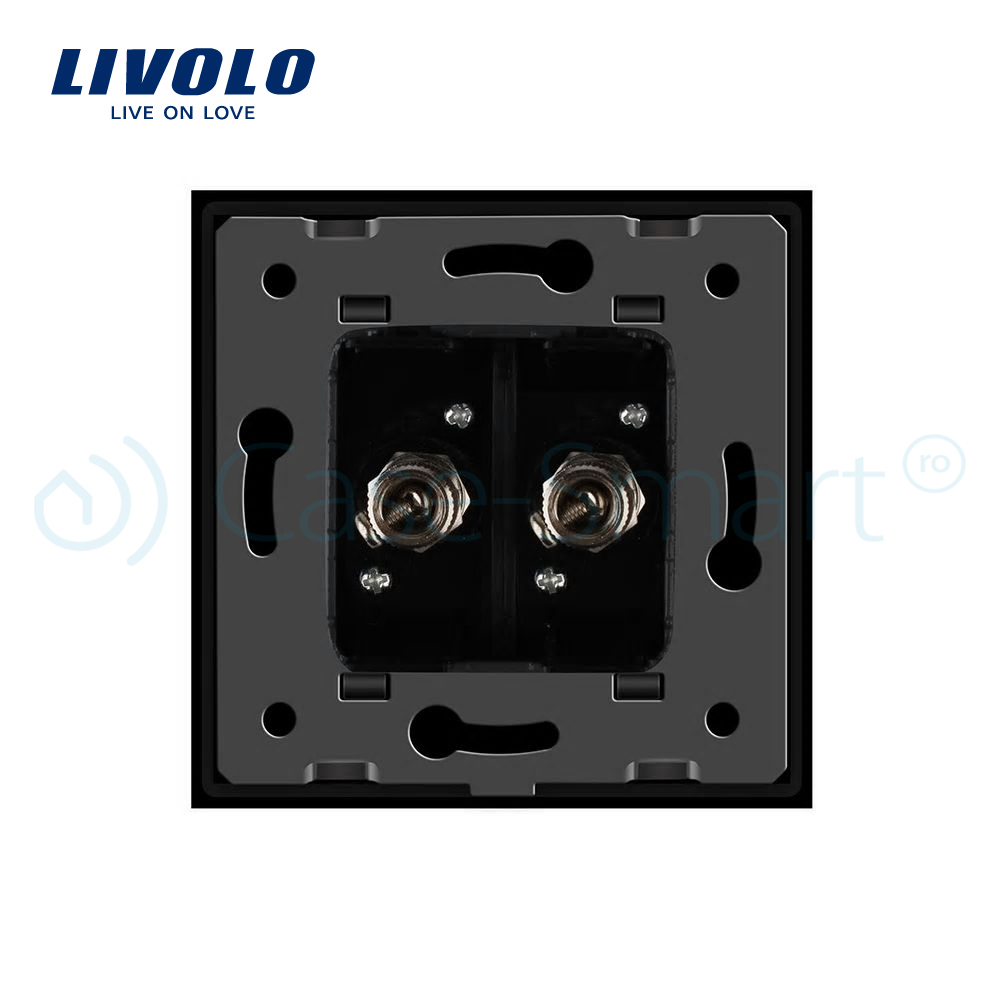 Priză TV Dublă Livolo cu Ramă Sticlă - imagine 8