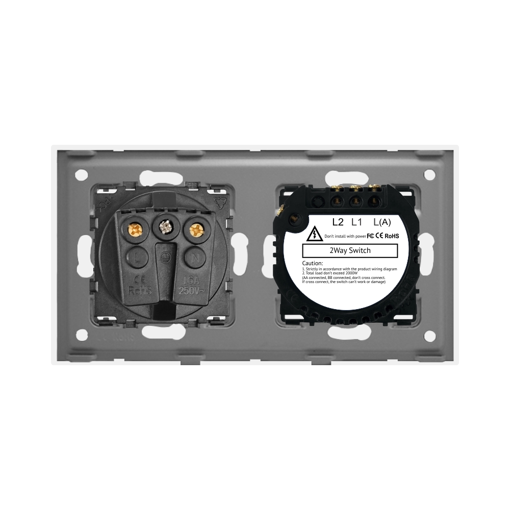 Intrerupator Dublu si Priza Sticla LUXION - imagine 12