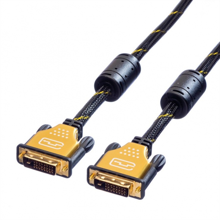 Cablu DVI-D Dual Link Gold Roline 1m