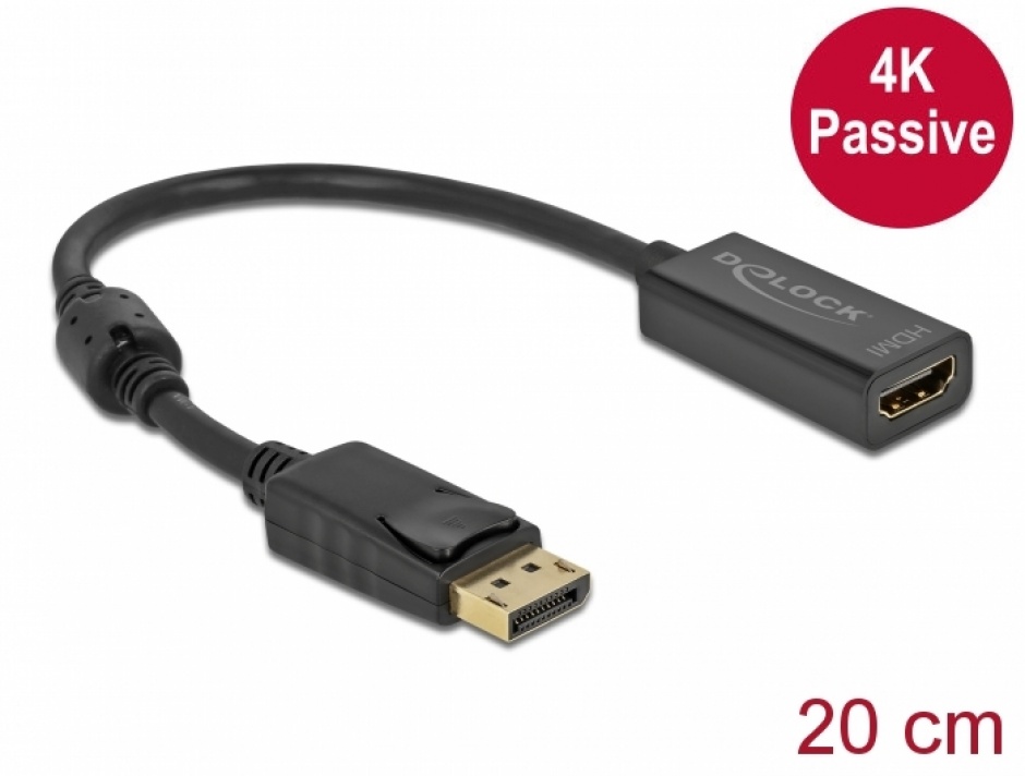 Adaptor DisplayPort la HDMI 4K Delock 63559