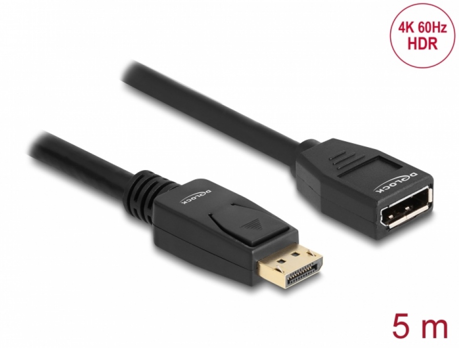 Cablu DisplayPort Delock 5m, 4K 60Hz