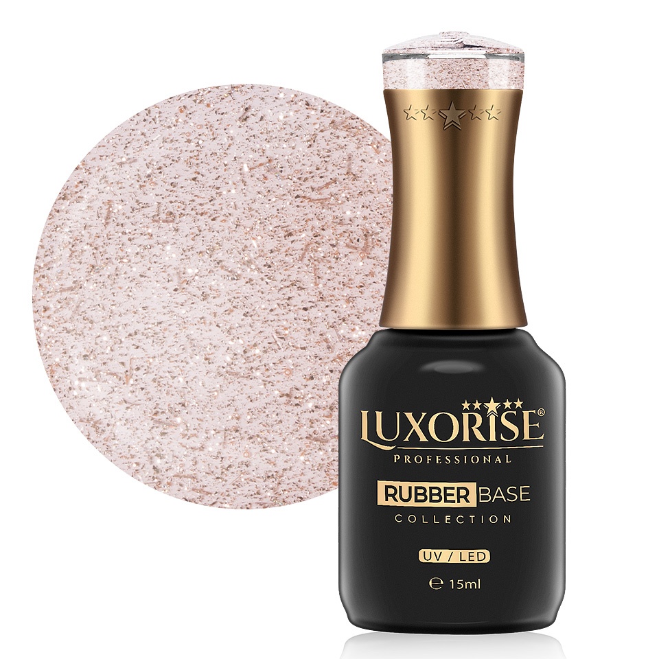 Rubber Base Luxorise Gold Crystal 15ml