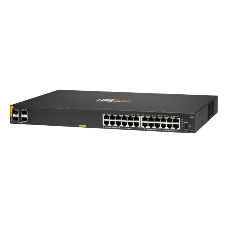 Switch HPE Aruba CX 6000 24G PoE 4SFP 370W - Rețea Enterprise