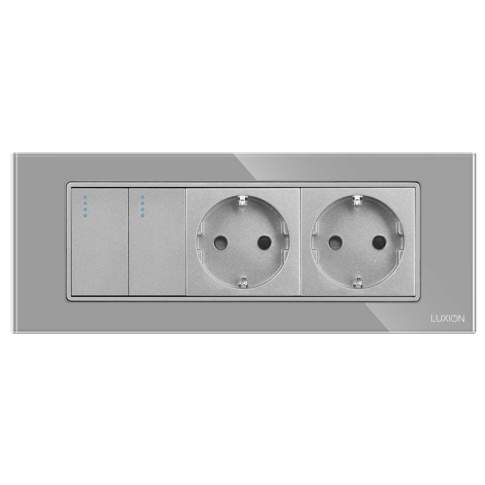 Intrerupator Dublu + 2 Prize Sticla LUXION, IP44 - imagine 14