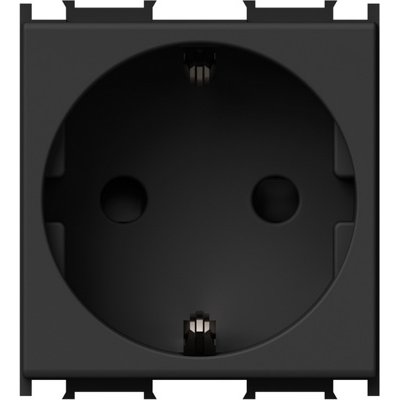 Priza SCHUKO 1P 16A Tem Modul Negru