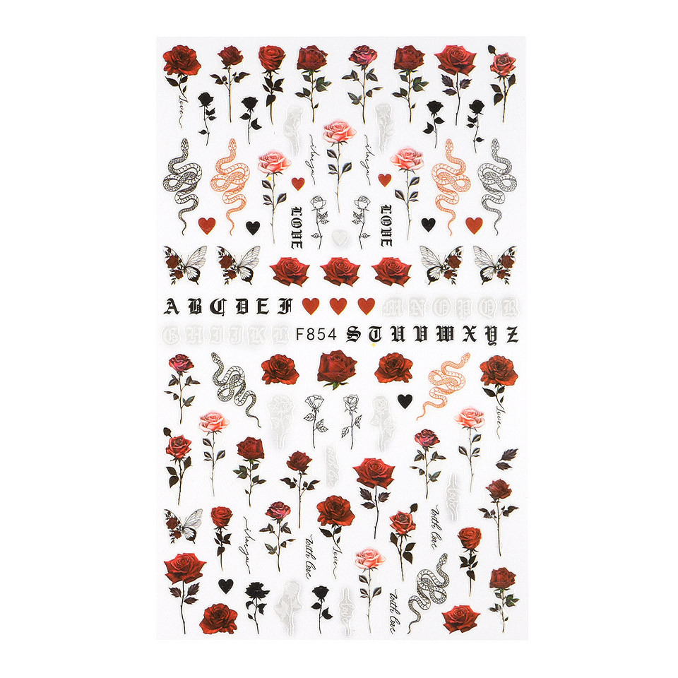 Abtibilduri Unghii SensoPRO Milano Cool Roses F854