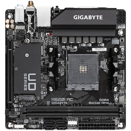 Placa de Baza Gigabyte A520I AC AM4 Mini ITX cu WiFi - imagine 2