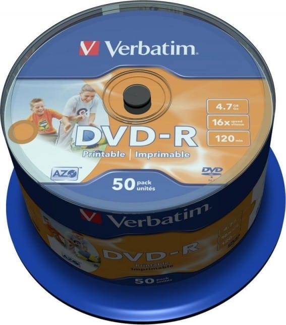 DVD-R Verbatim 4.7GB 50 buc - Suprafață Imprimabilă Wide Inkjet - imagine 2