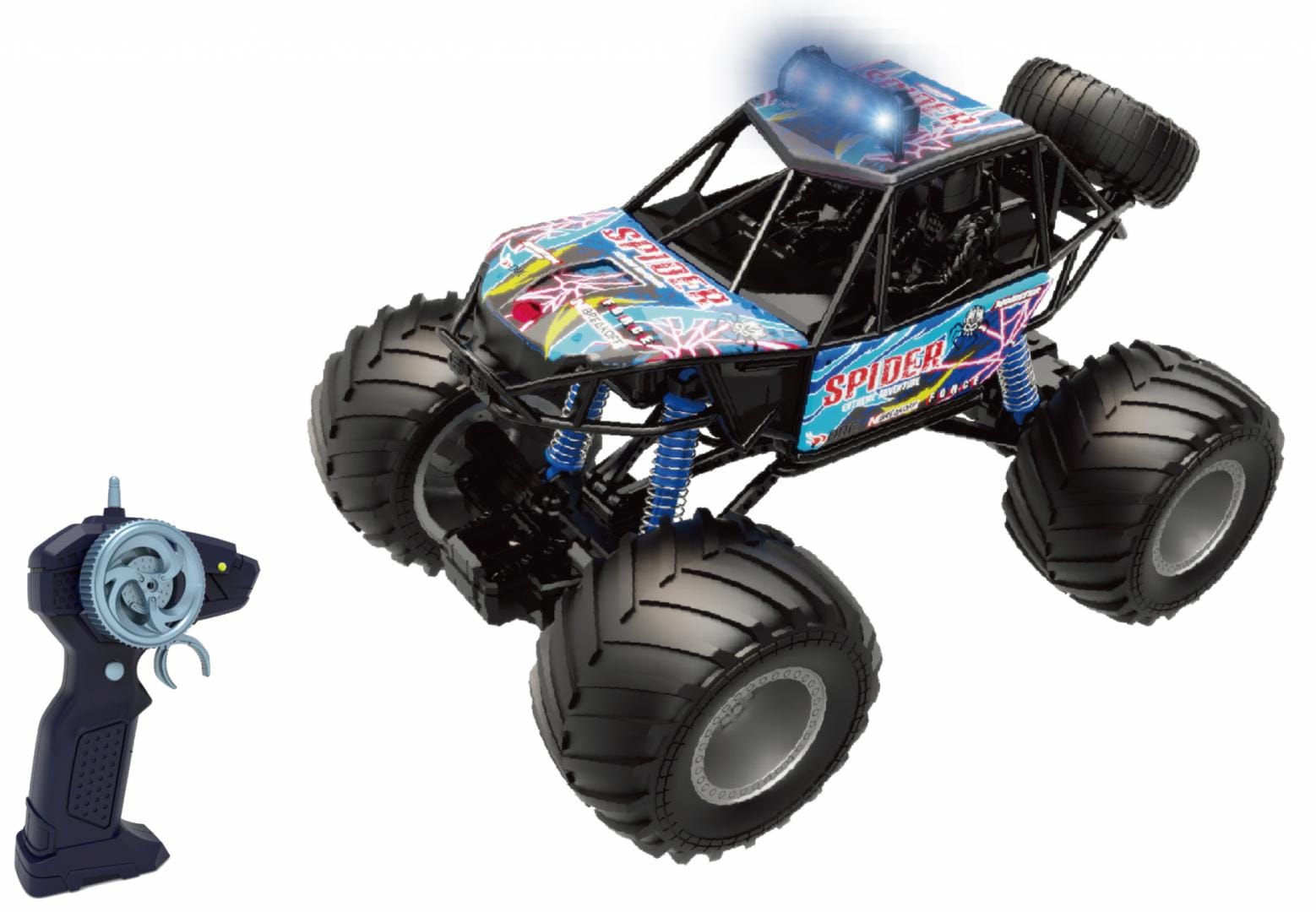 Masinuta Telecomanda Big Foot 1/10 44cm Albastru - Cevodle - imagine 2