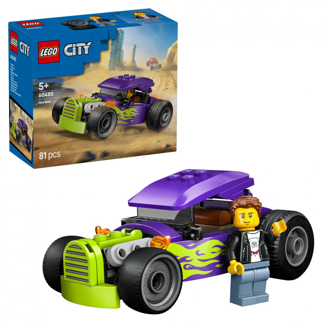 LEGO City Vehicul Hot Rod 60485 - Set Construit 81 Piese