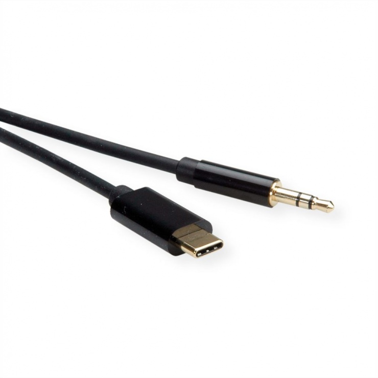 Cablu Audio USB-C la 3.5mm Roline 3m Negru