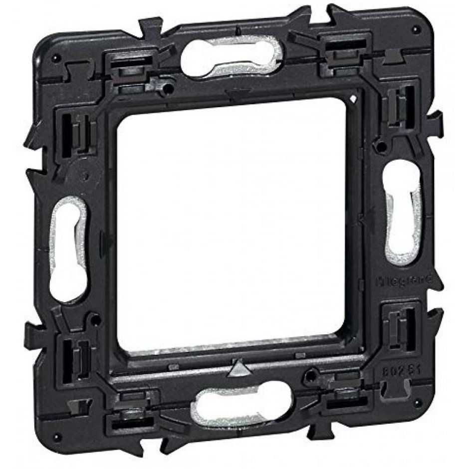 Rama suport 2 module Legrand Mosaic 080251, negru