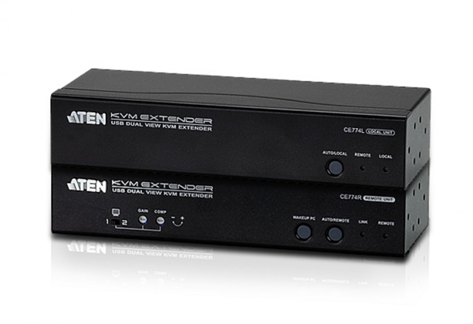 ATEN CE774 KVM Extender USB VGA 150m Dual View