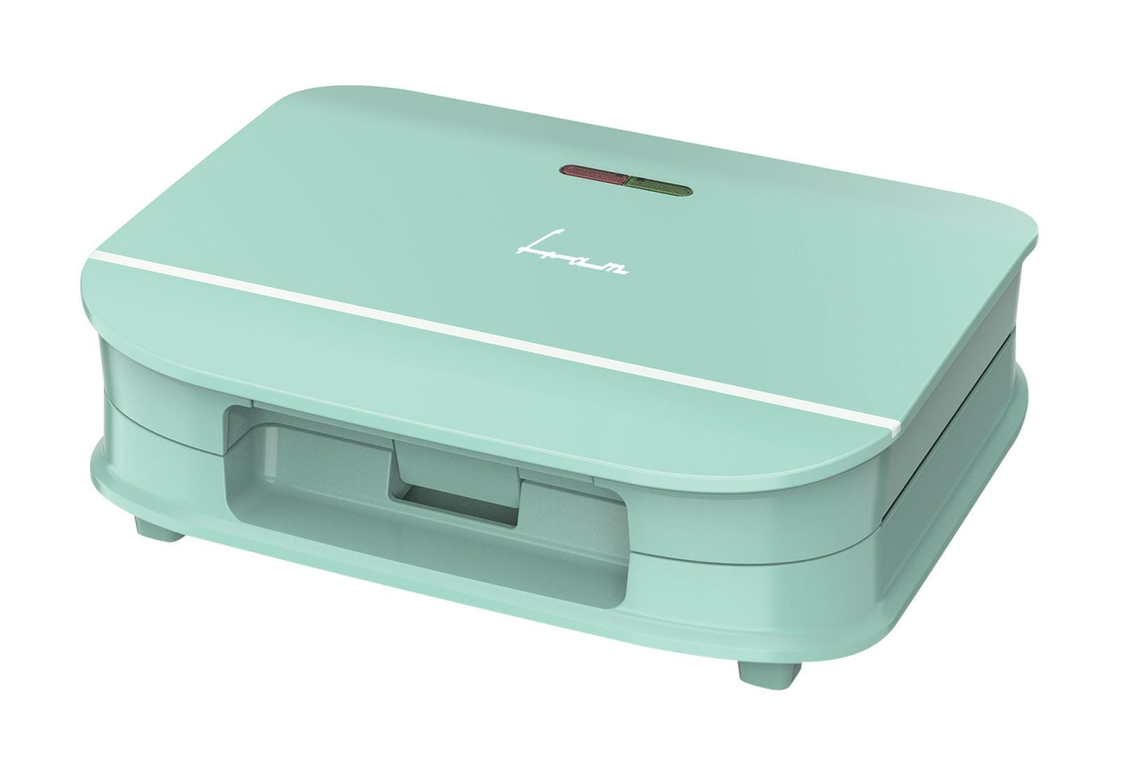 Sandwich Maker Fram FSM-700GR, 700W, Placi Antiaderente, Verde - imagine 2