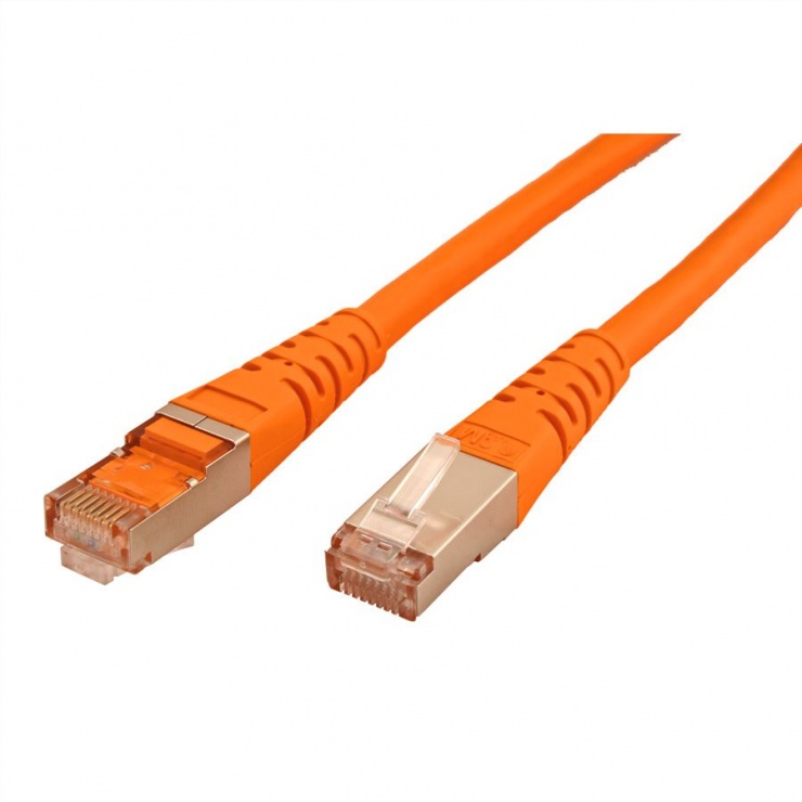 Cablu Roline SFTP Cat.6 0.3m Portocaliu