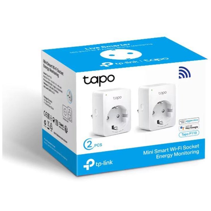 Priză inteligentă TP-Link Tapo P110 Mini Wi-Fi, 2 bucăți