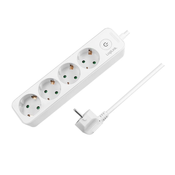 Prelungitor Logilink 4 Prize Schuko 1.5m 3600W Alb LPS245 - imagine 2