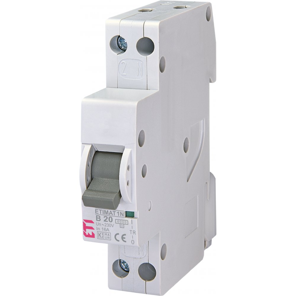Siguranta Automata Eti 1P+N 20A Curba B 6kA