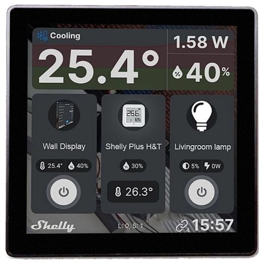 Shelly Wall Display: Întrerupător Smart Touchscreen 4"