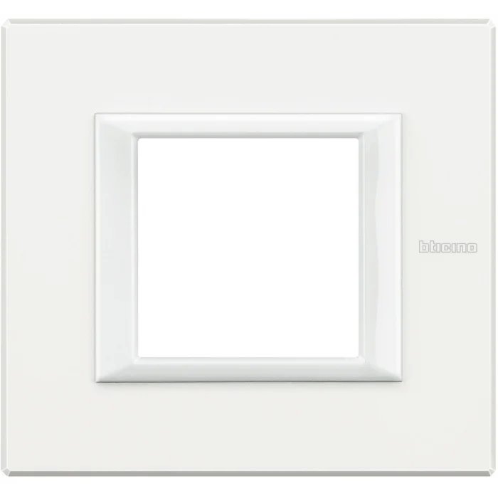 Ramă ornament 2 module metal Axolute Bticino HA4802HD alb
