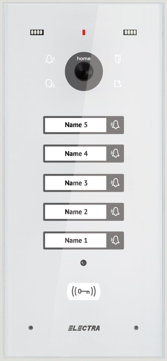 Videointerfon Electra Exterior, 5 Familii, RFID