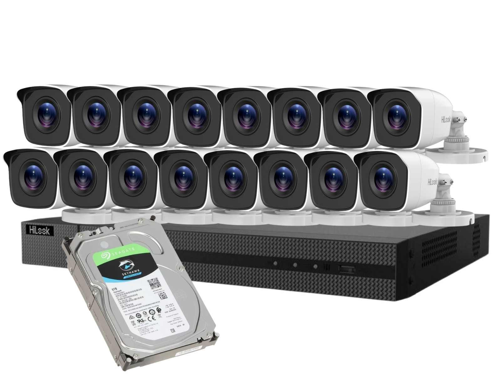Sistem Supraveghere Hikvision HiLook 16 Camere 2MP, HDD 6TB