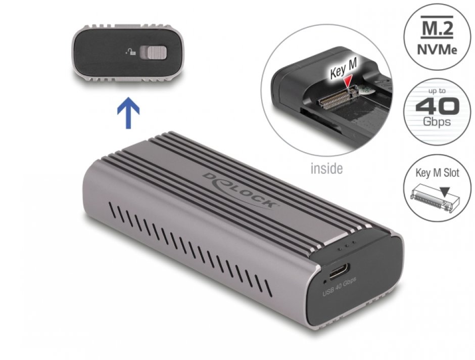 Delock 42029 Rack Extern USB4 M.2 NVMe PCIe