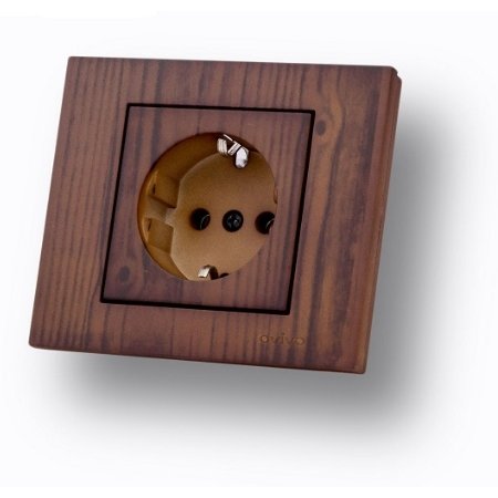 Priza Schuko Ovivo OV00397, 16A, finisaj nuc Grano Woods