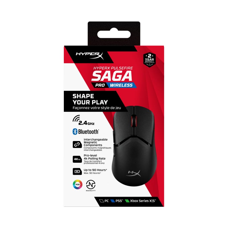 Mouse Wireless HP HyperX Pulsefire Saga Pro - 26000 DPI, RGB - imagine 2
