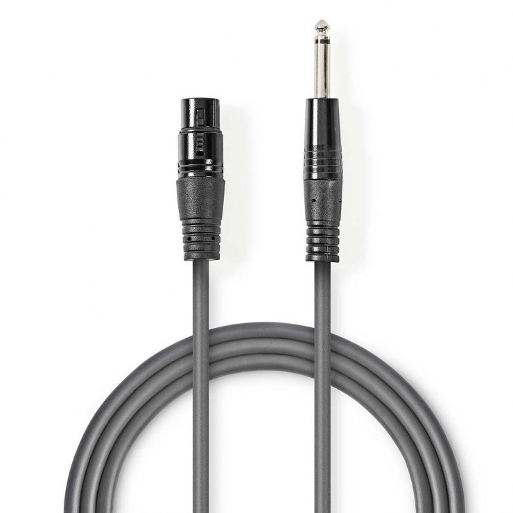 Cablu Audio XLR la Jack 6.35mm Nedis, 3m