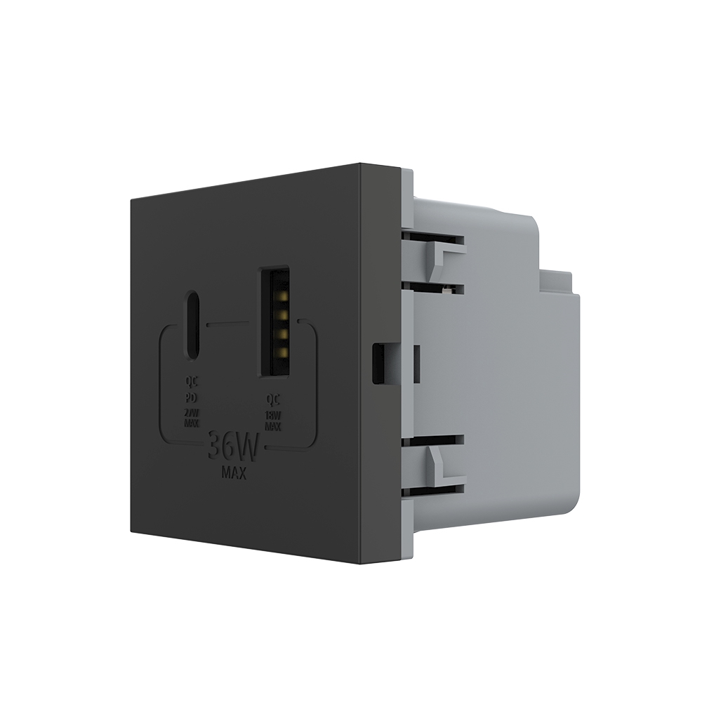 Modul Priza USB-A + USB-C LIVOLO, 36W, PD/QC - imagine 5