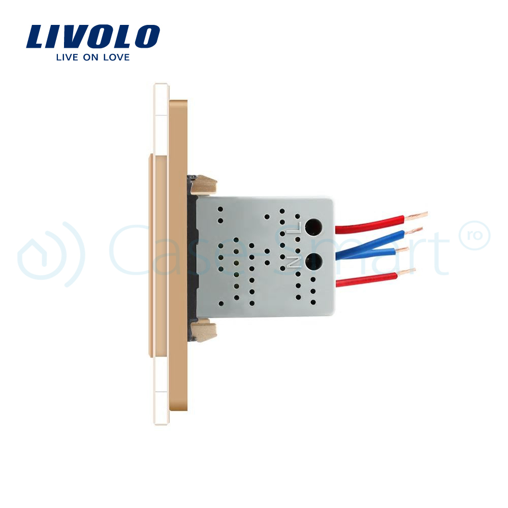 Priza Dubla USB Livolo cu Rama Sticla - imagine 19